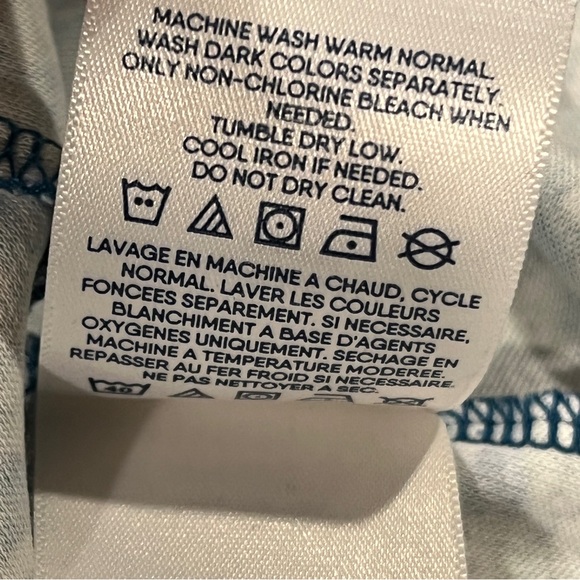 Lands' End long‎ sleeve Floral Blue stretchy casual Dress size small - Picture 9 of 12